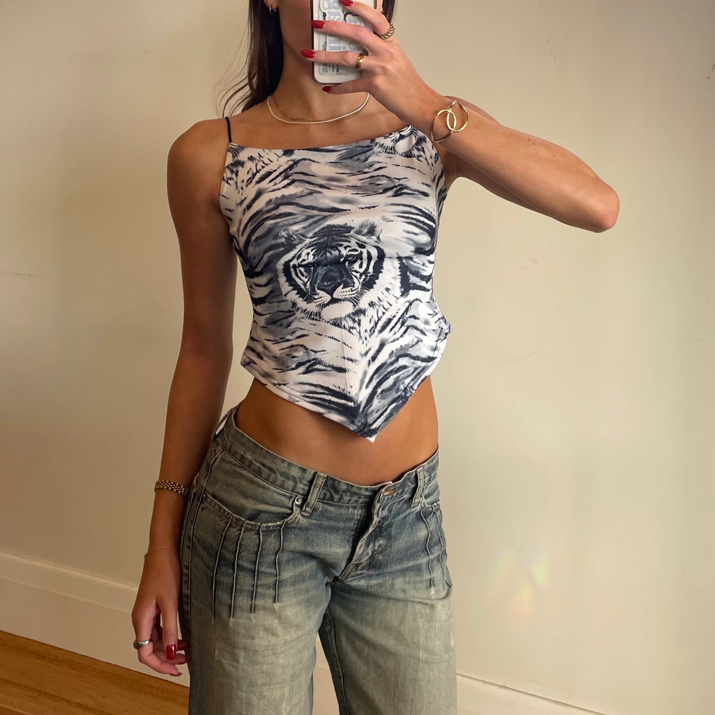 90s tiger print cami