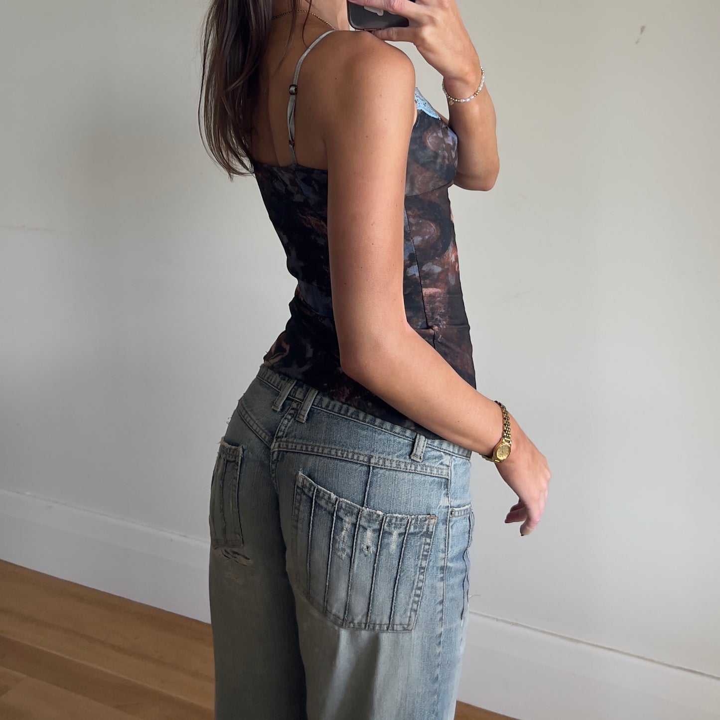 graphic print cami
