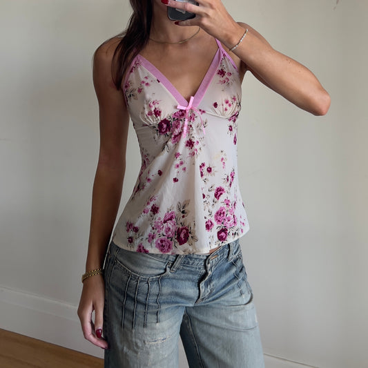 pink floral cami