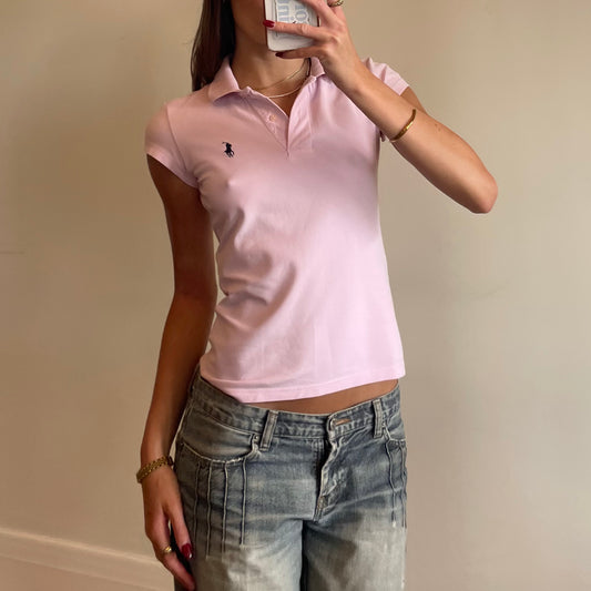 pink Tommy Hilfiger polo