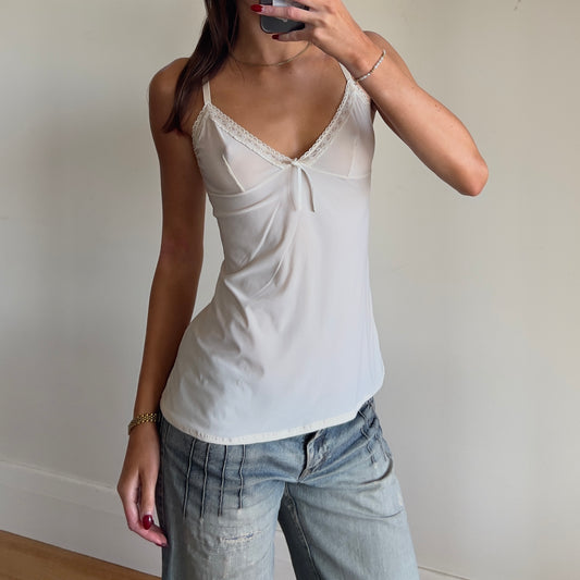 cream lace cami