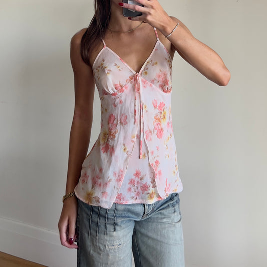 floral mesh cami