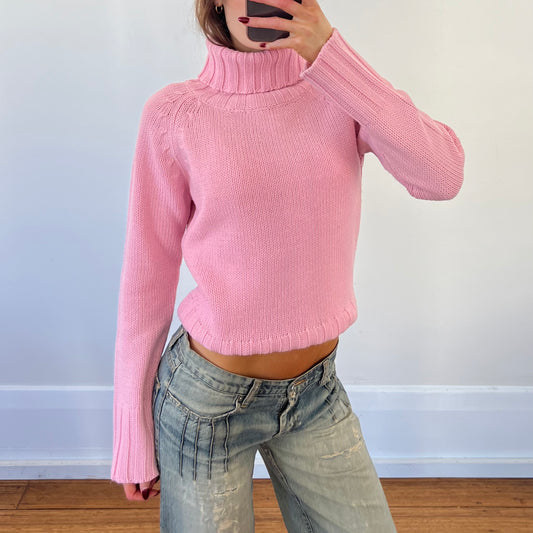 pink knit sweater