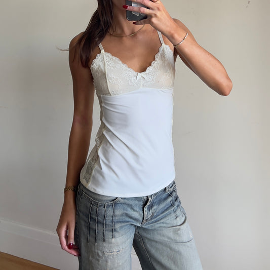white lace cami