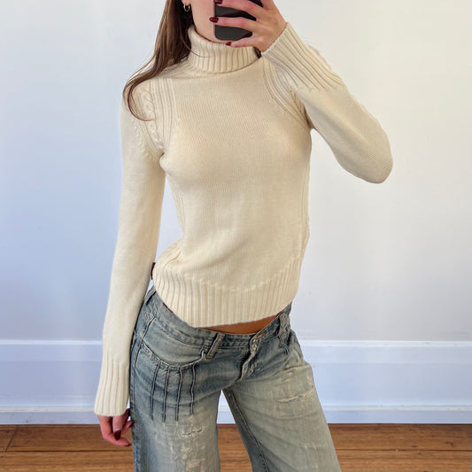 cream Moncler wool sweater