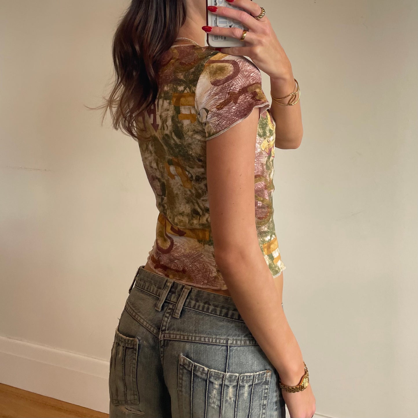 vintage patterned top