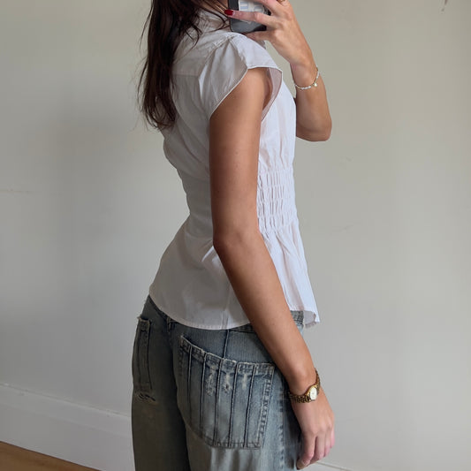 light pink Playboy ruched shirt