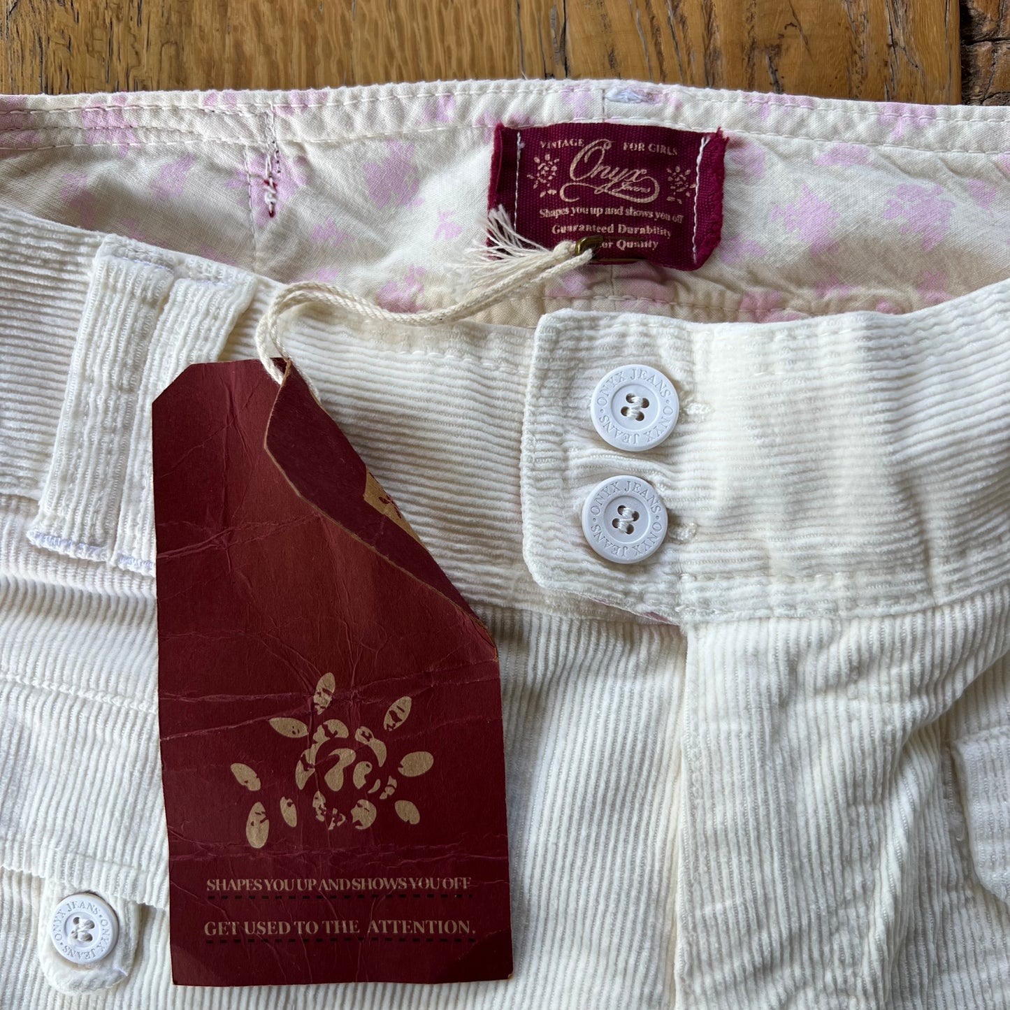 deadstock cream corduroy jeans