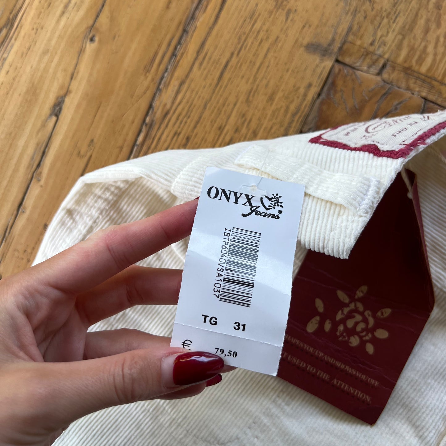 deadstock cream corduroy jeans