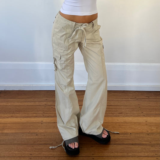 beige baggy cargo pants