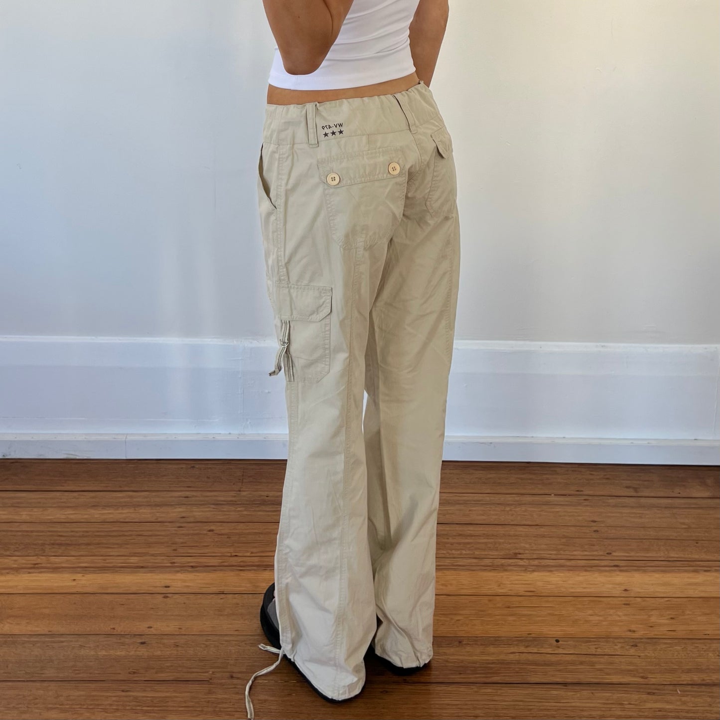 beige baggy cargo pants