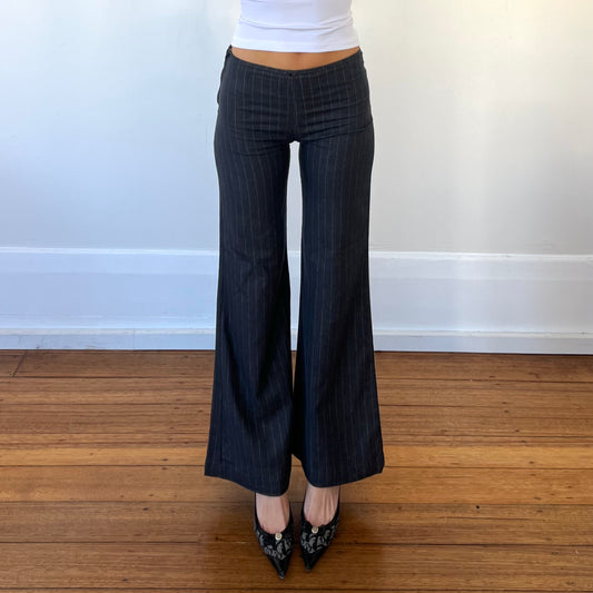 grey pinstripe trousers