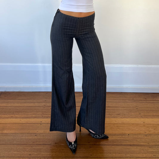 grey pinstripe trousers
