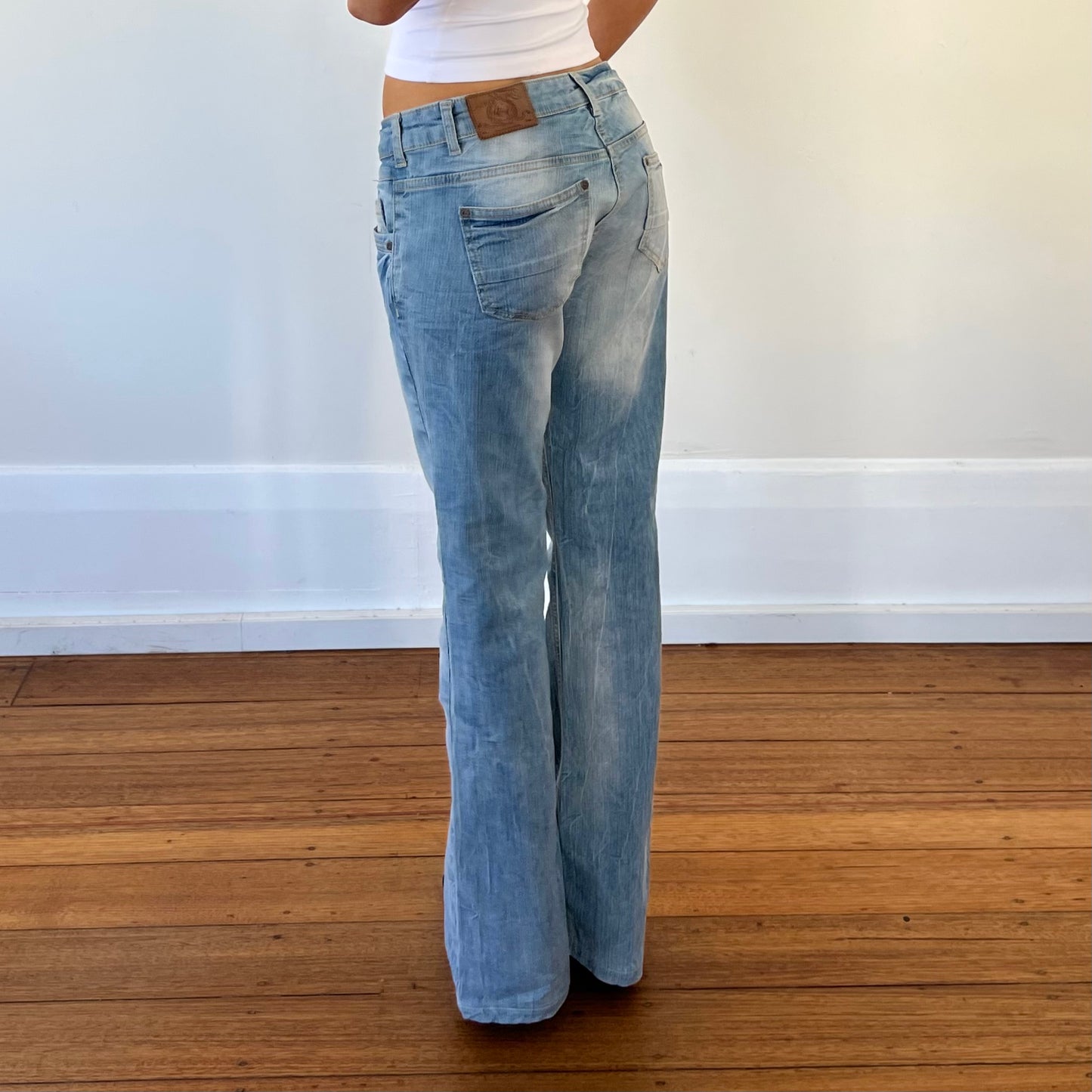 low rise bootcut jeans