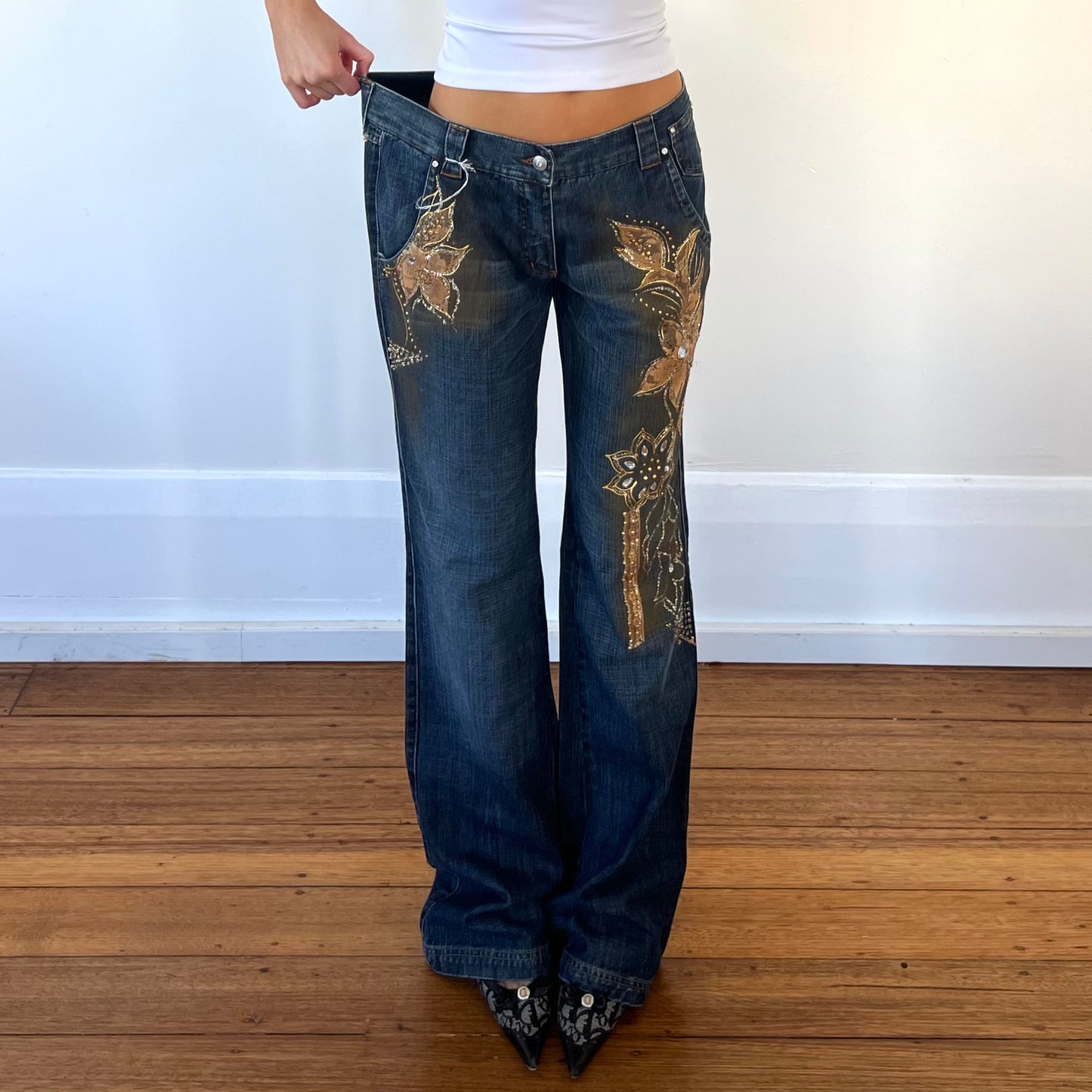 deadstock sequin jeans