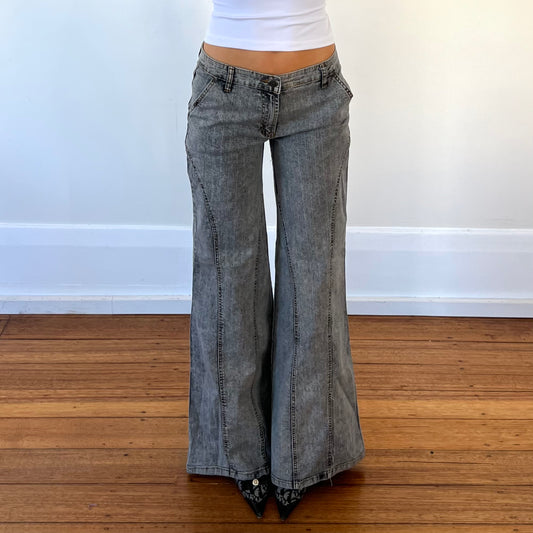 deadstock grey wide leg jeans