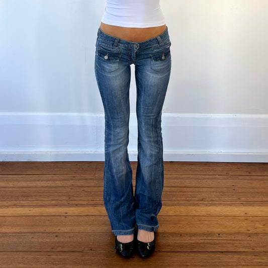 low rise bootcut jeans