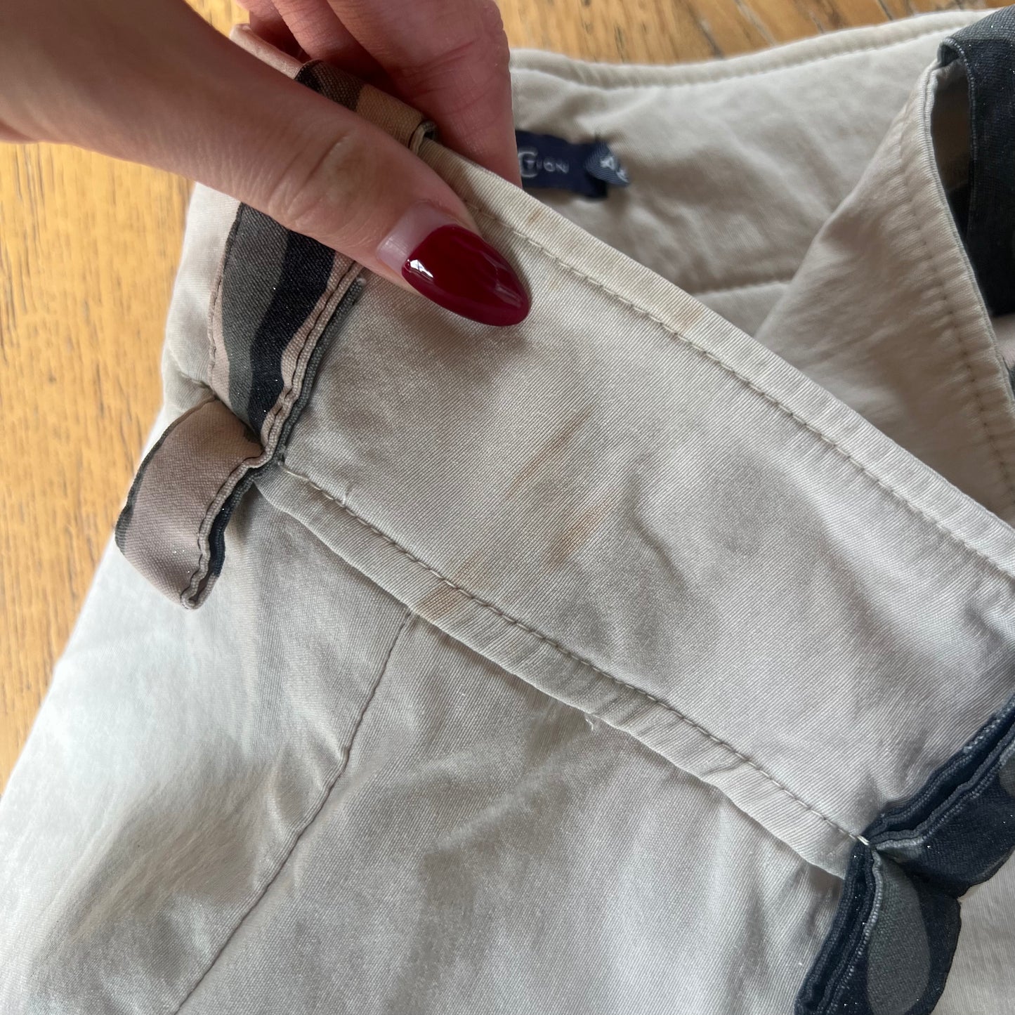 cream flared pants