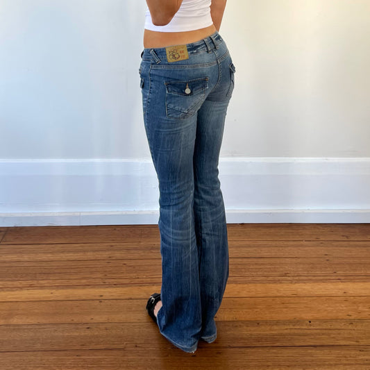 low rise bootcut jeans