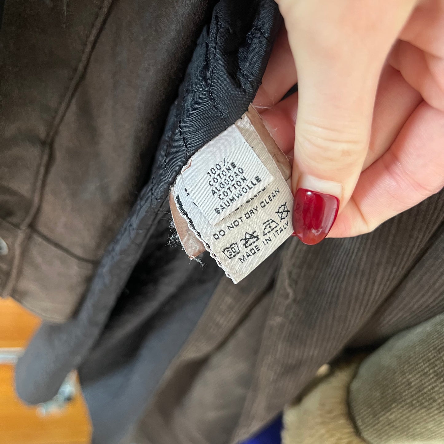 brown corduroy trench coat