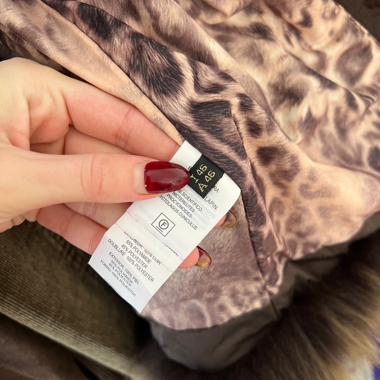 fur trim leather detail jacket
