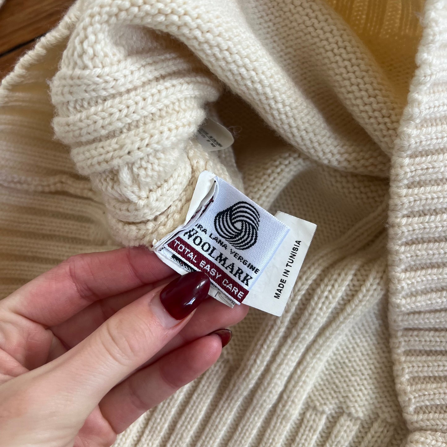cream Moncler wool sweater
