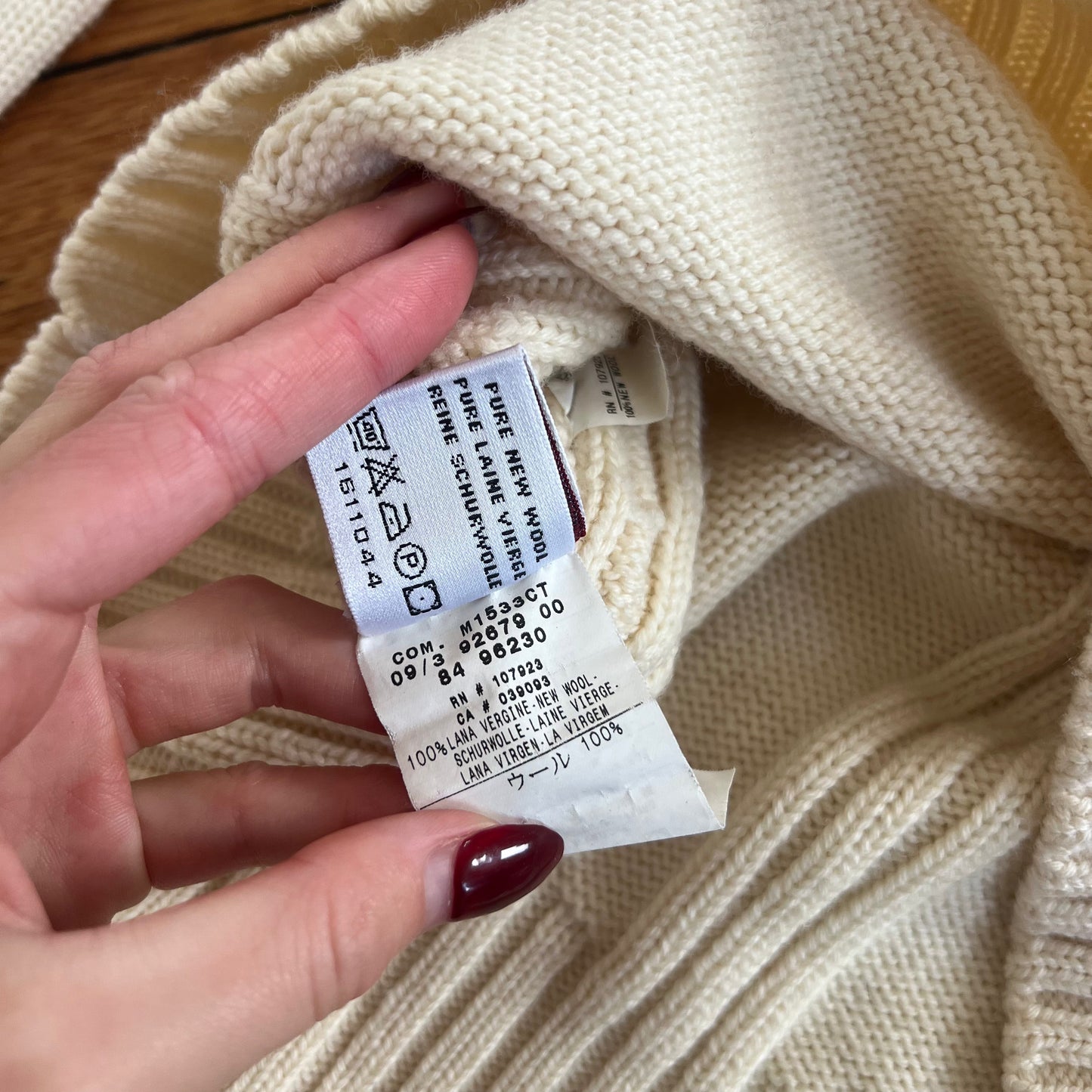 cream Moncler wool sweater