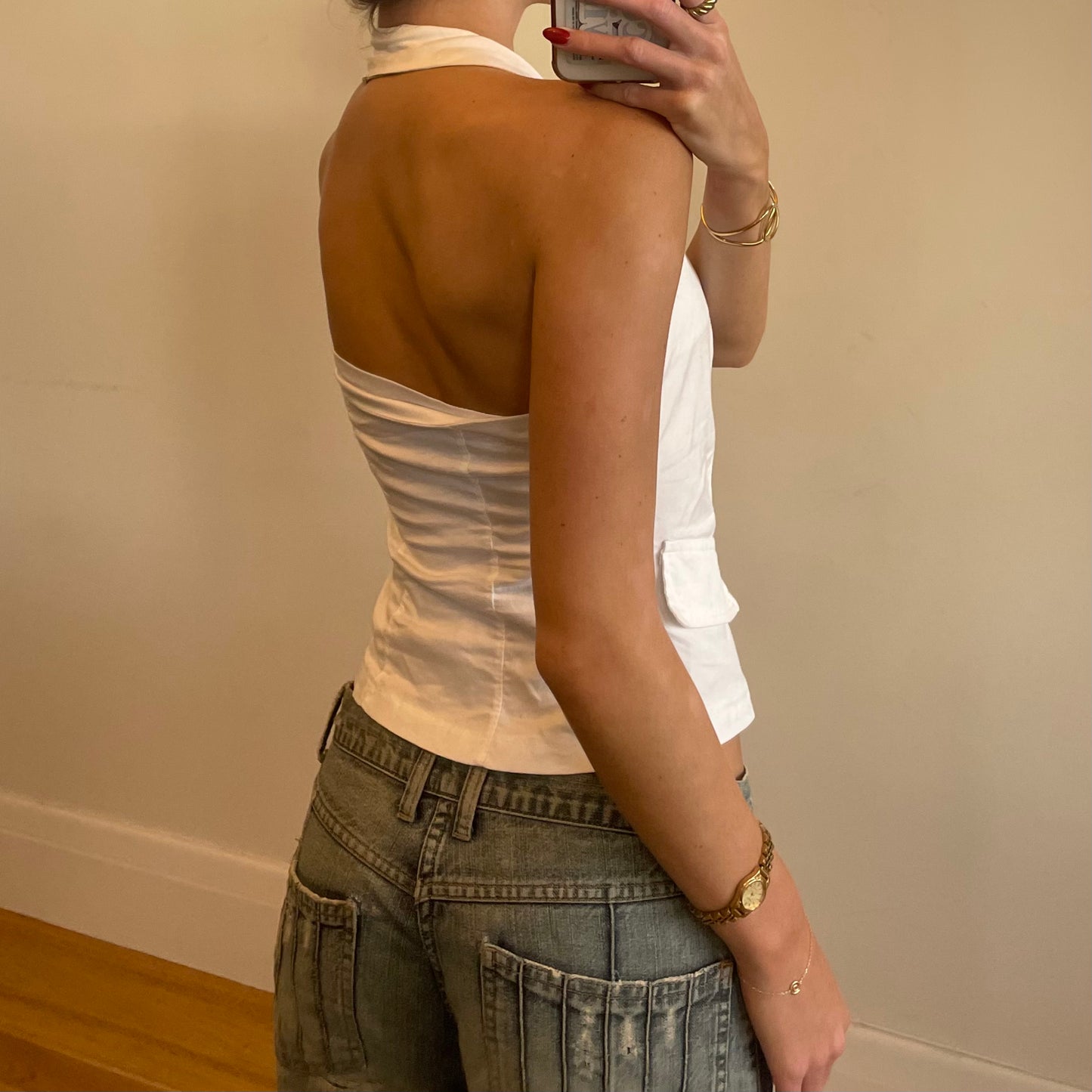 90s white vest