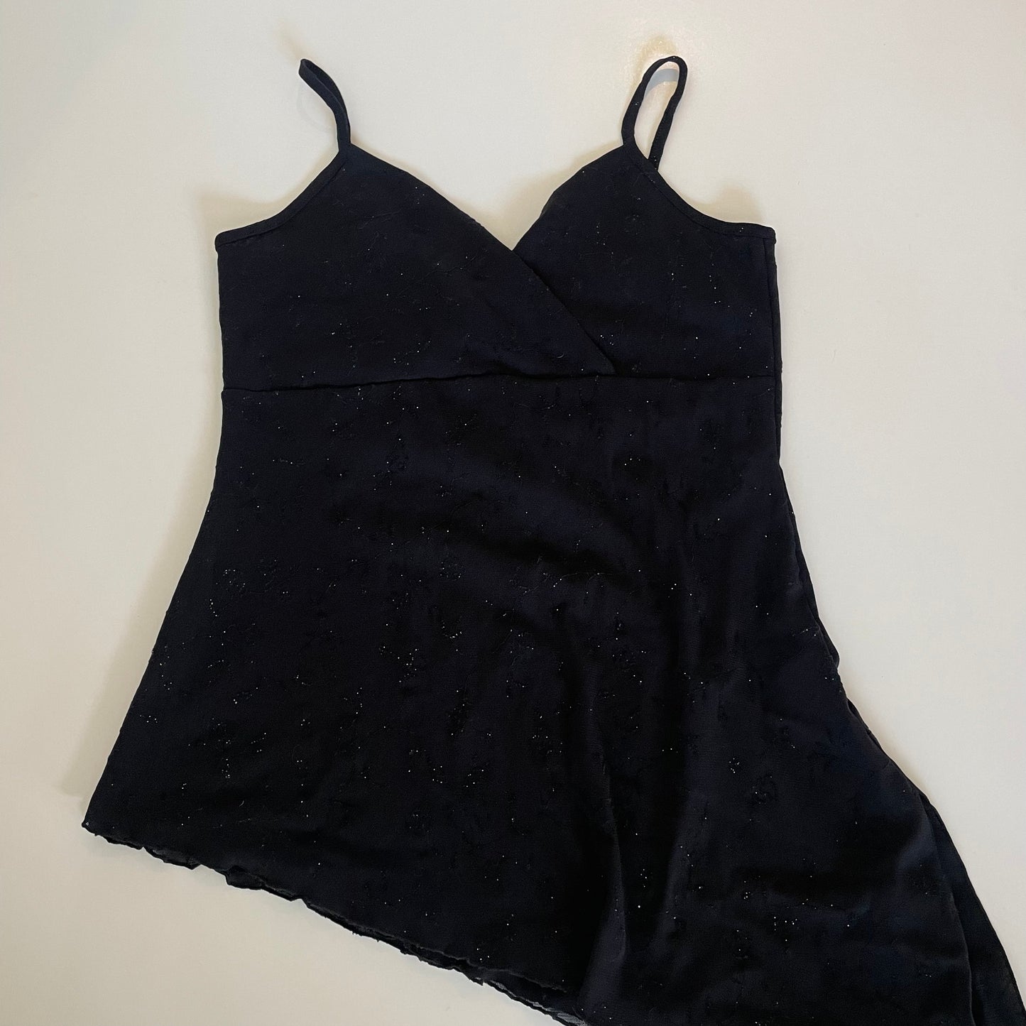 sparkly asymmetrical cami