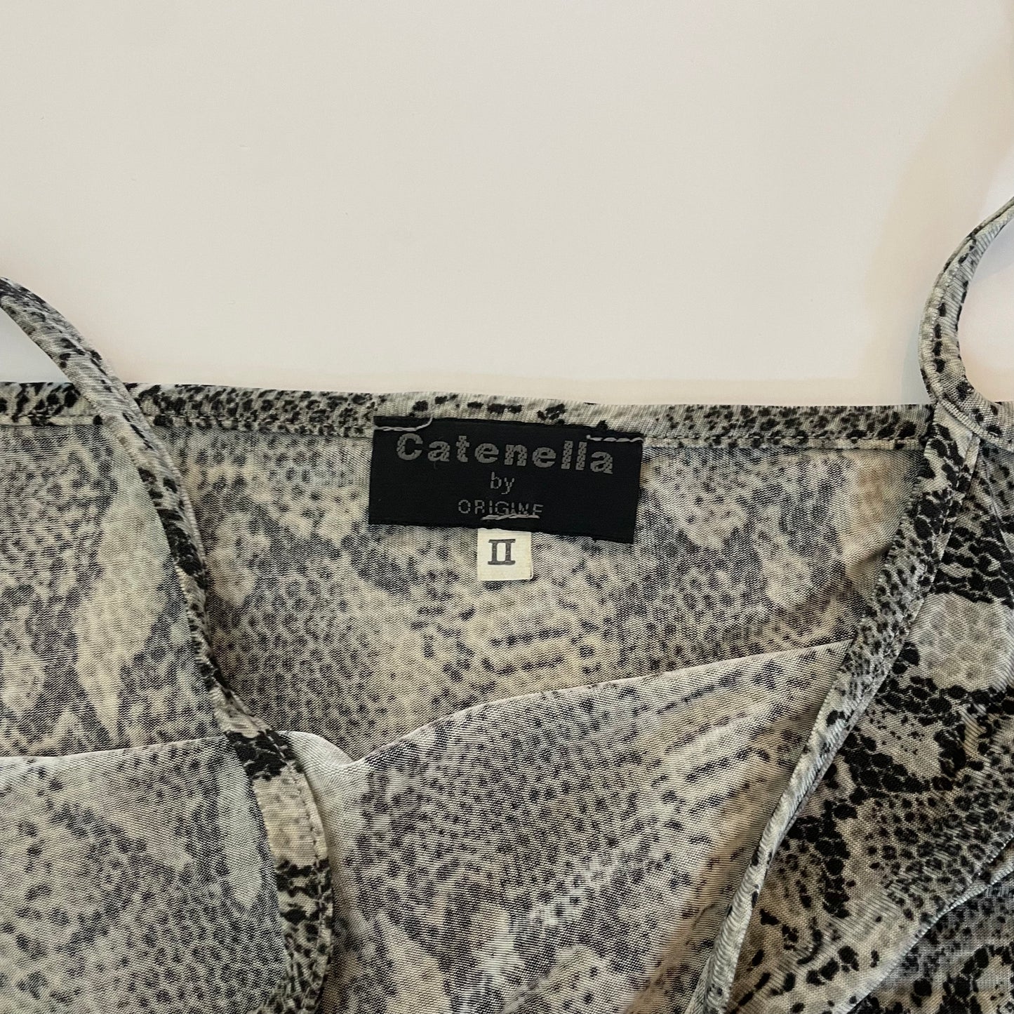 90s snake print ruched cami