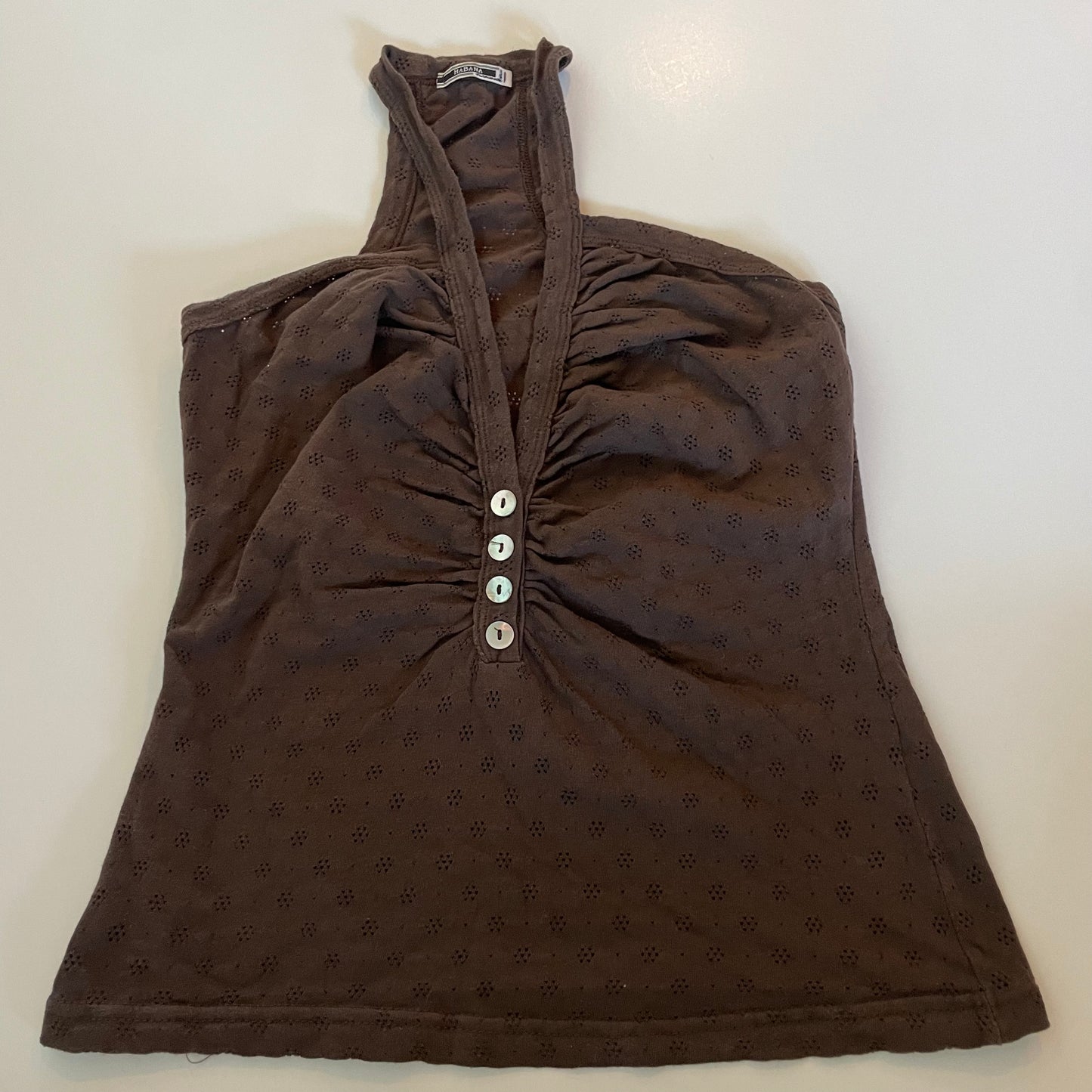 brown button-up cami