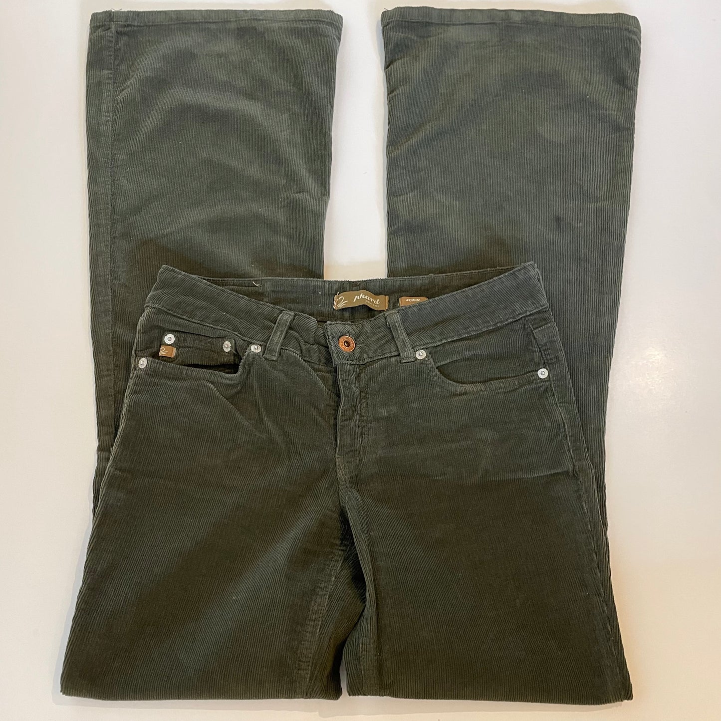 low rise flared corduroy pants - size AU 6-8