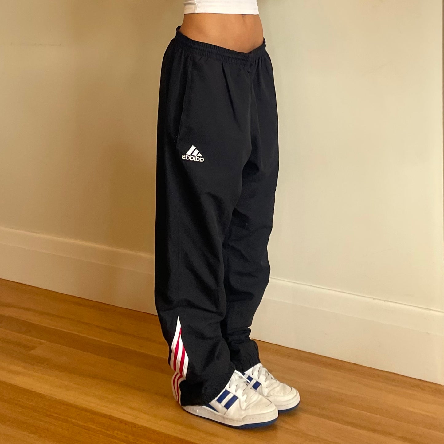 baggy Adidas track pants