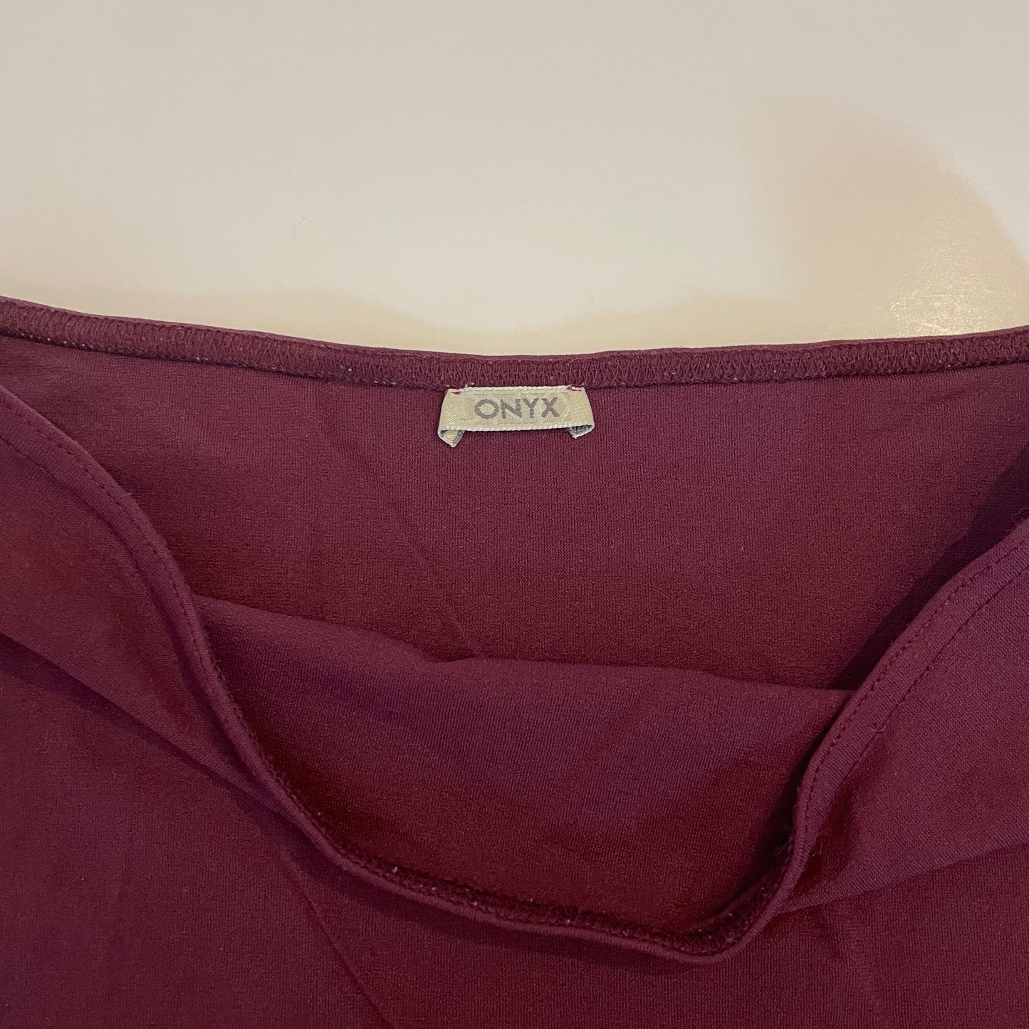 90s burgundy midi skirt