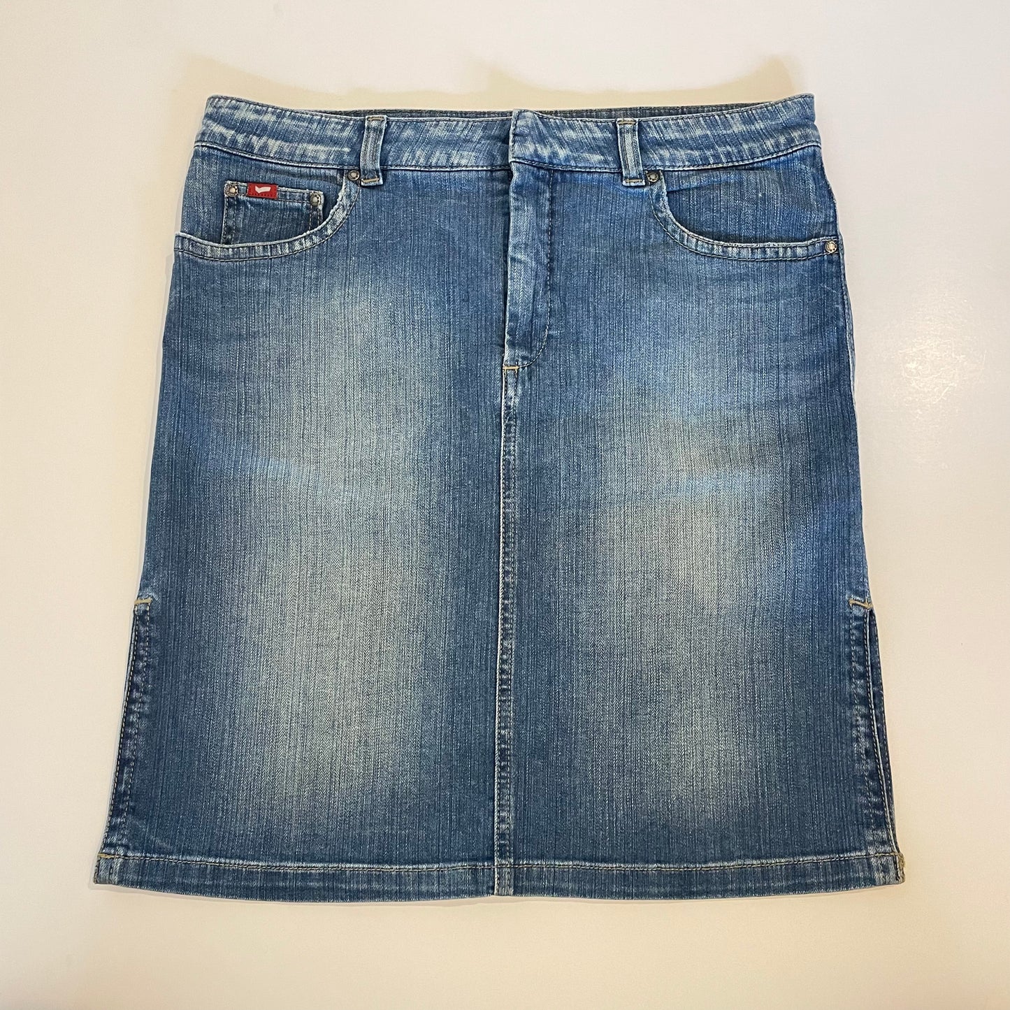 y2k denim midi skirt