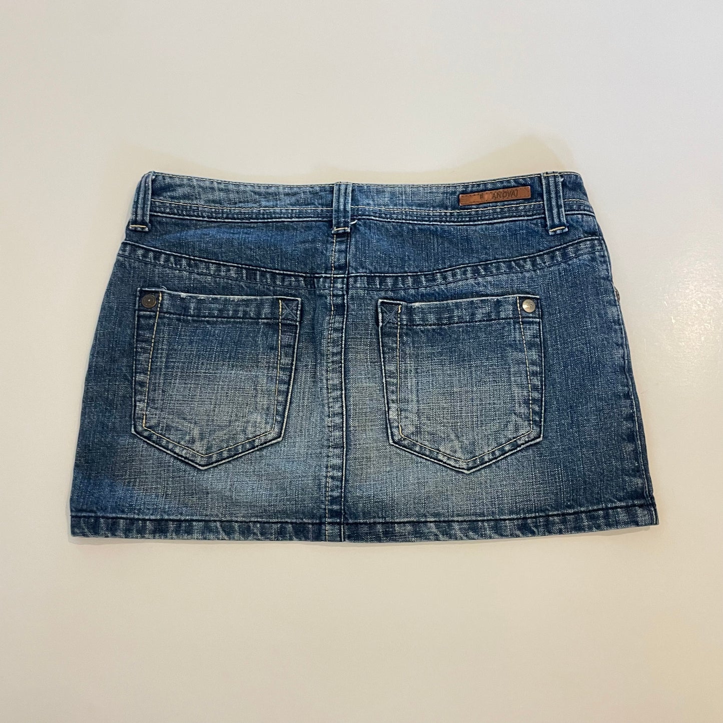 y2k low rise denim mini skirt