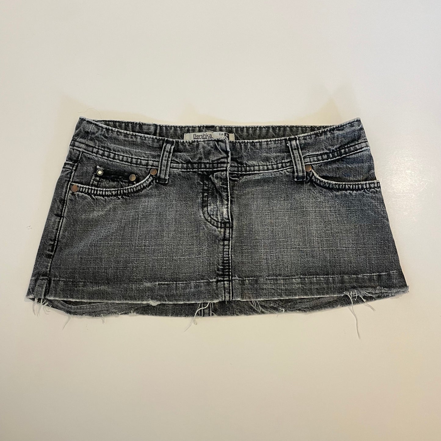 dark denim ultra mini skirt