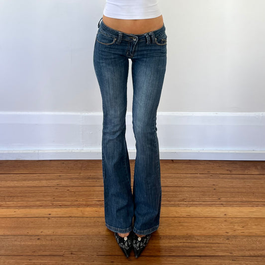 low rise bootcut jeans