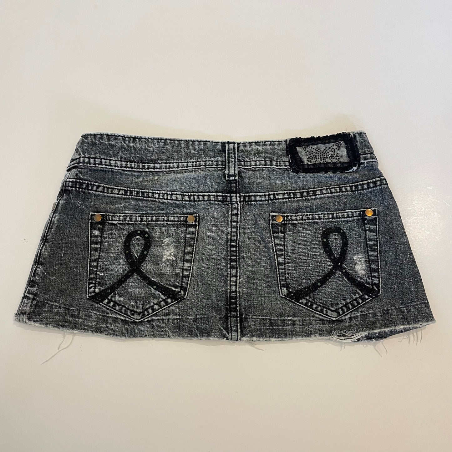 dark denim ultra mini skirt