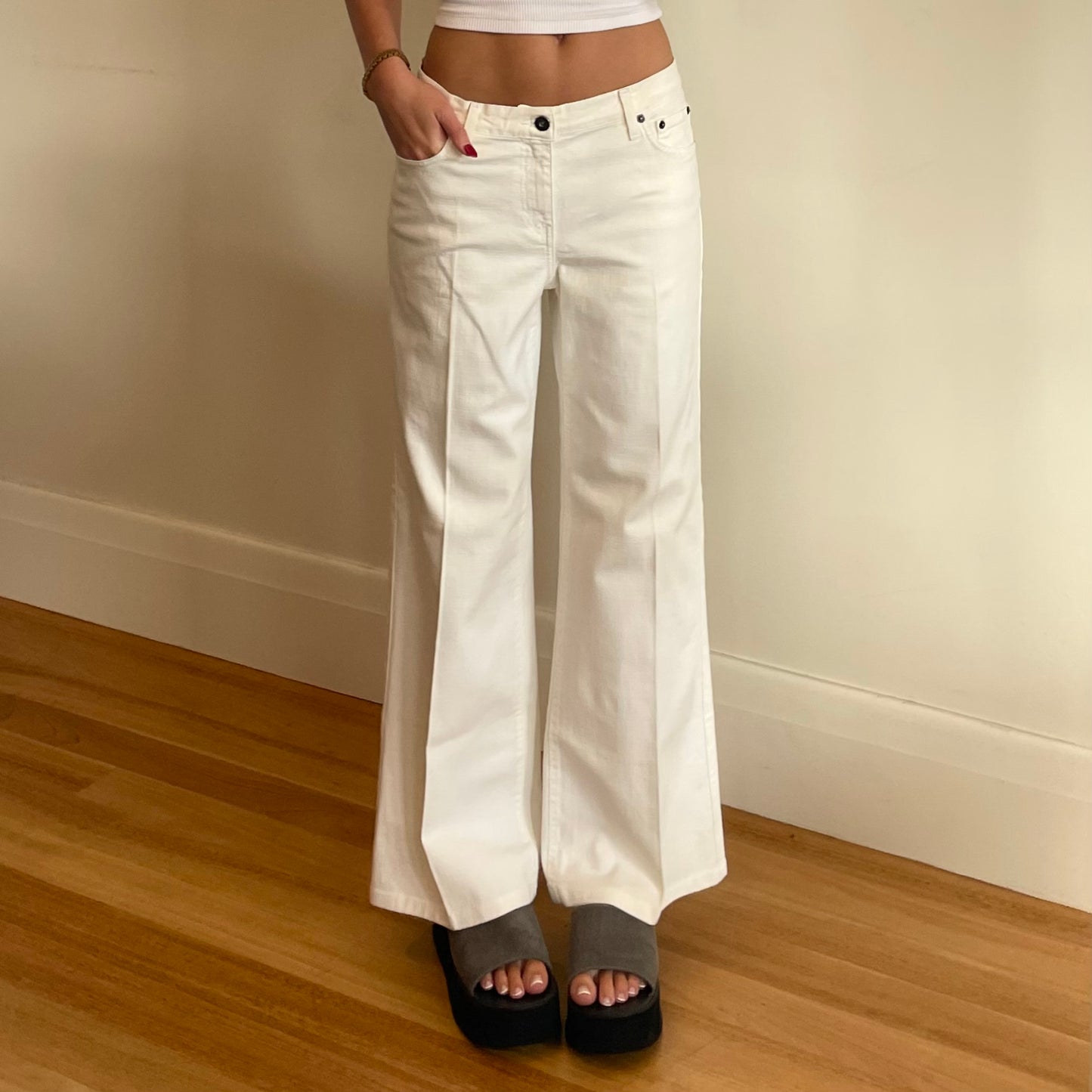 90s white jeans