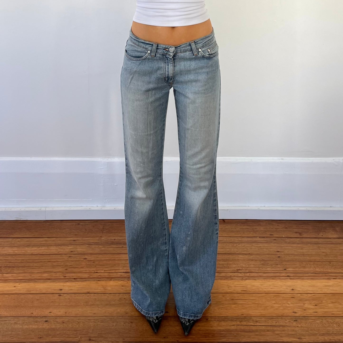 flared denim jeans