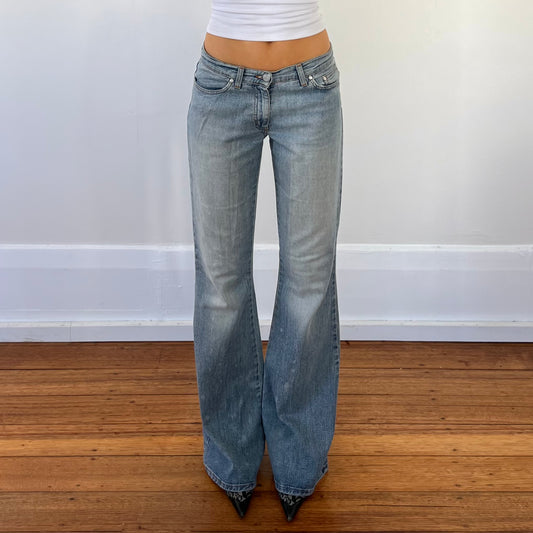 flared denim jeans
