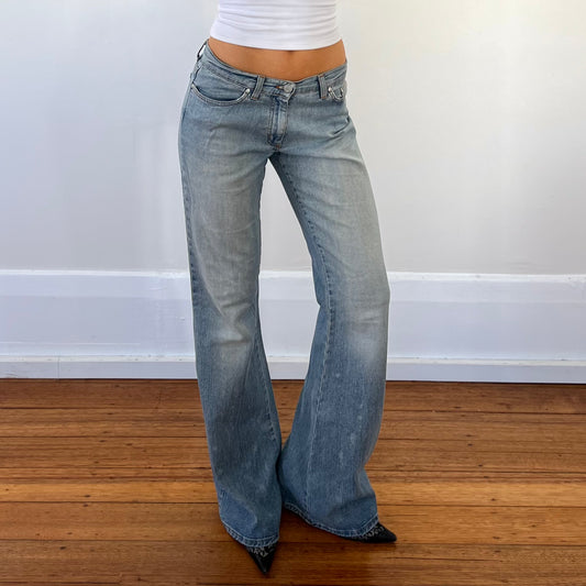 flared denim jeans