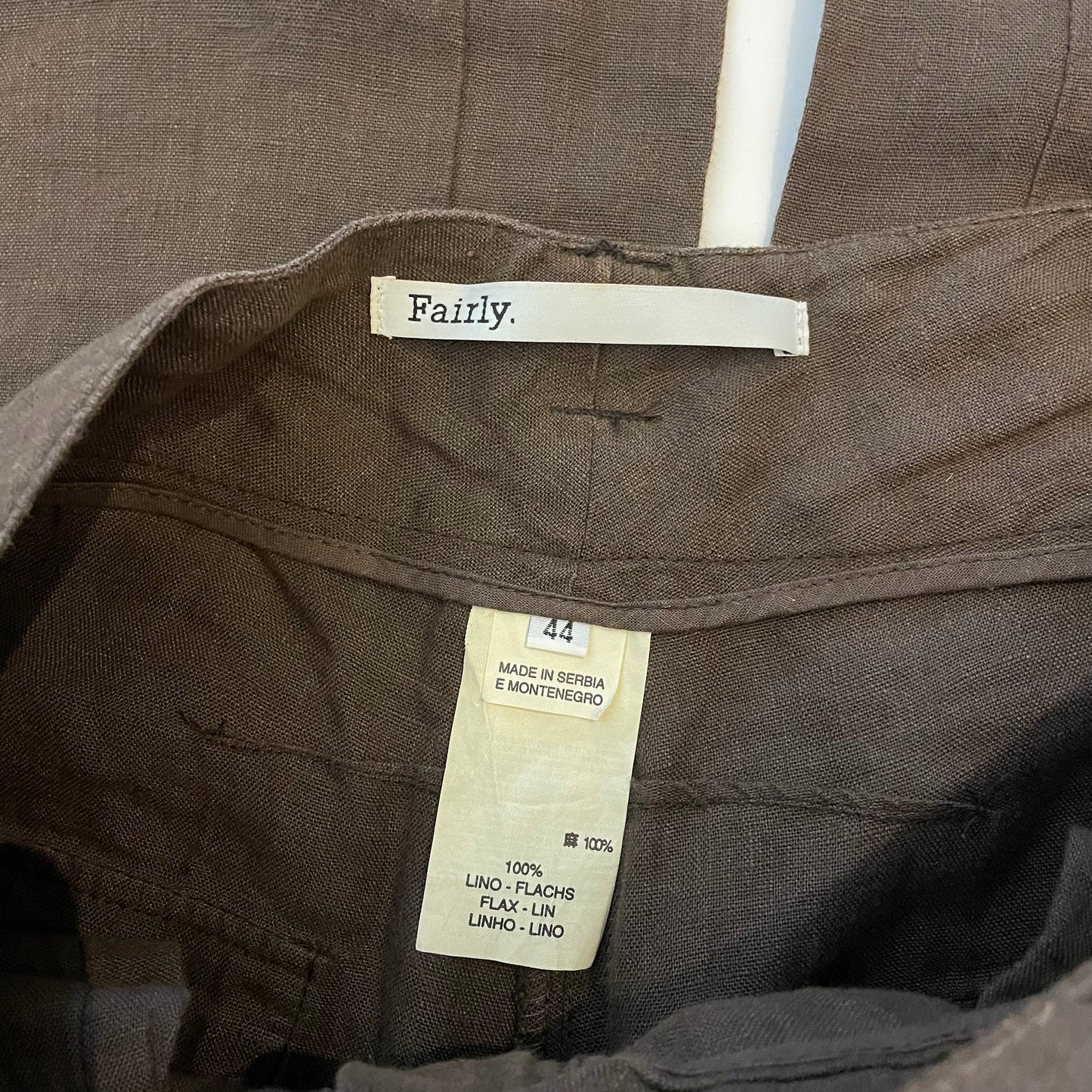 brown linen pants