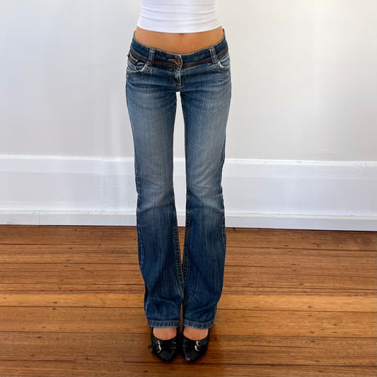 low rise bootcut jeans