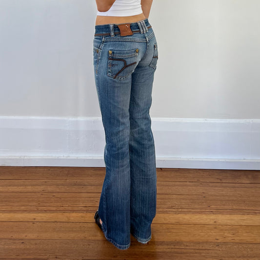 low rise bootcut jeans