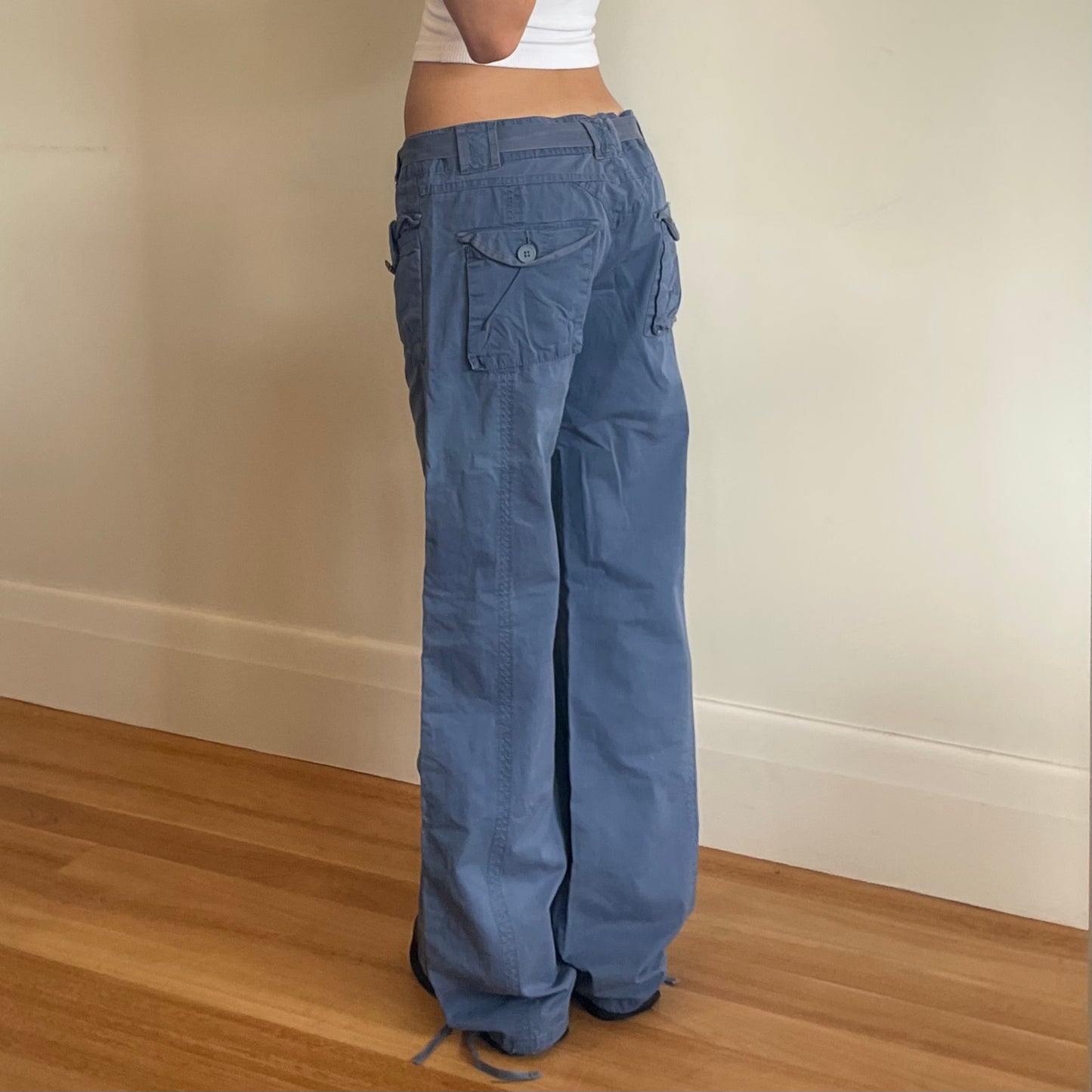 baggy blue cargo pants