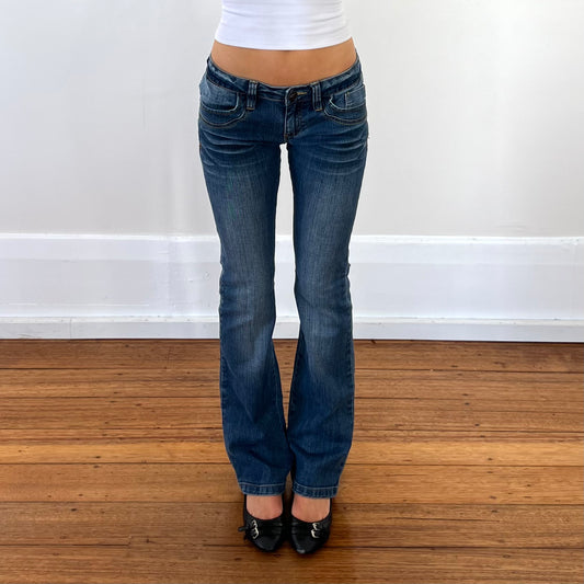 low rise bootcut jeans
