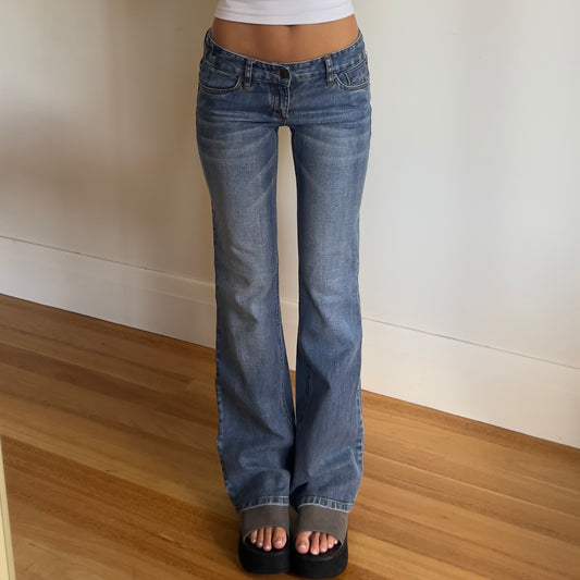 low rise bootcut jeans