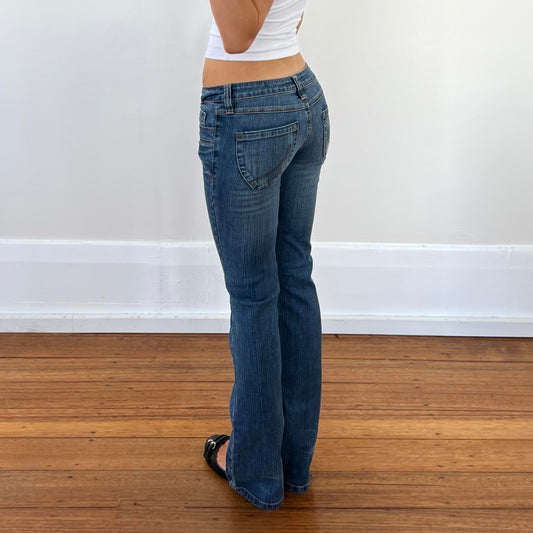 low rise bootcut jeans